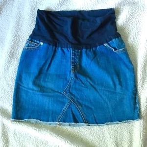 Super Cute Denim Maternity Skirt